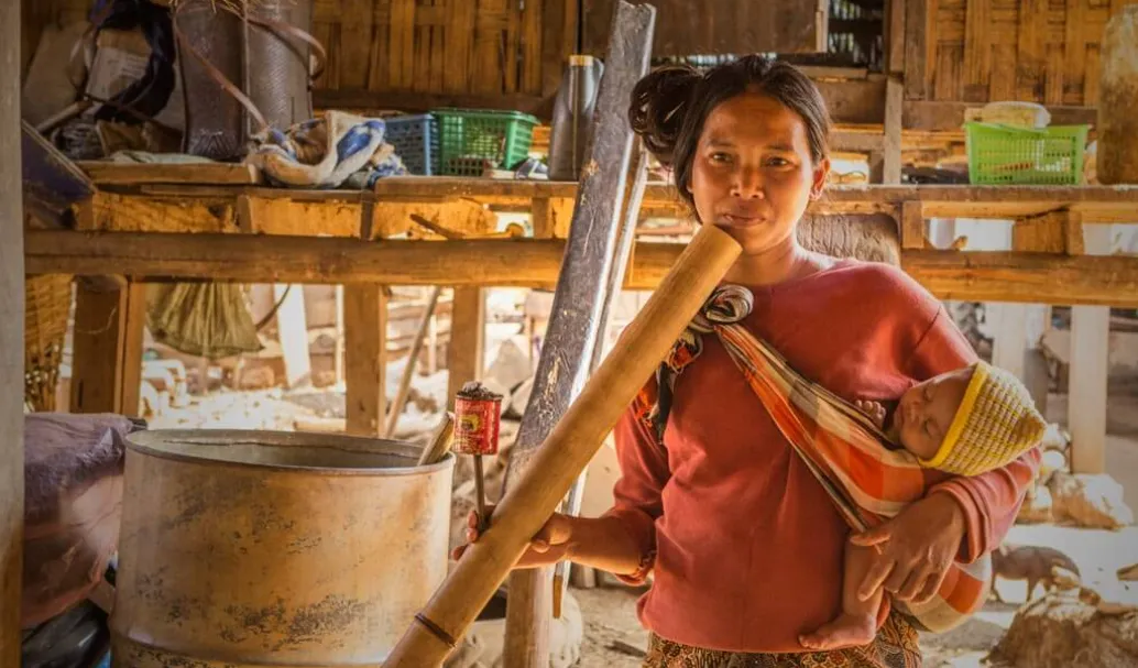 Village Katu, Plateau des Bolavens, hauts plateaux du Laos