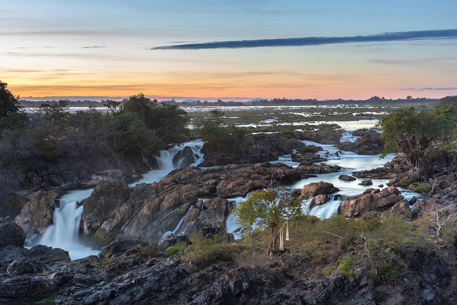 Cascada de Li Phi (Somphamit), 4000 Islas, Don Khone, Laos