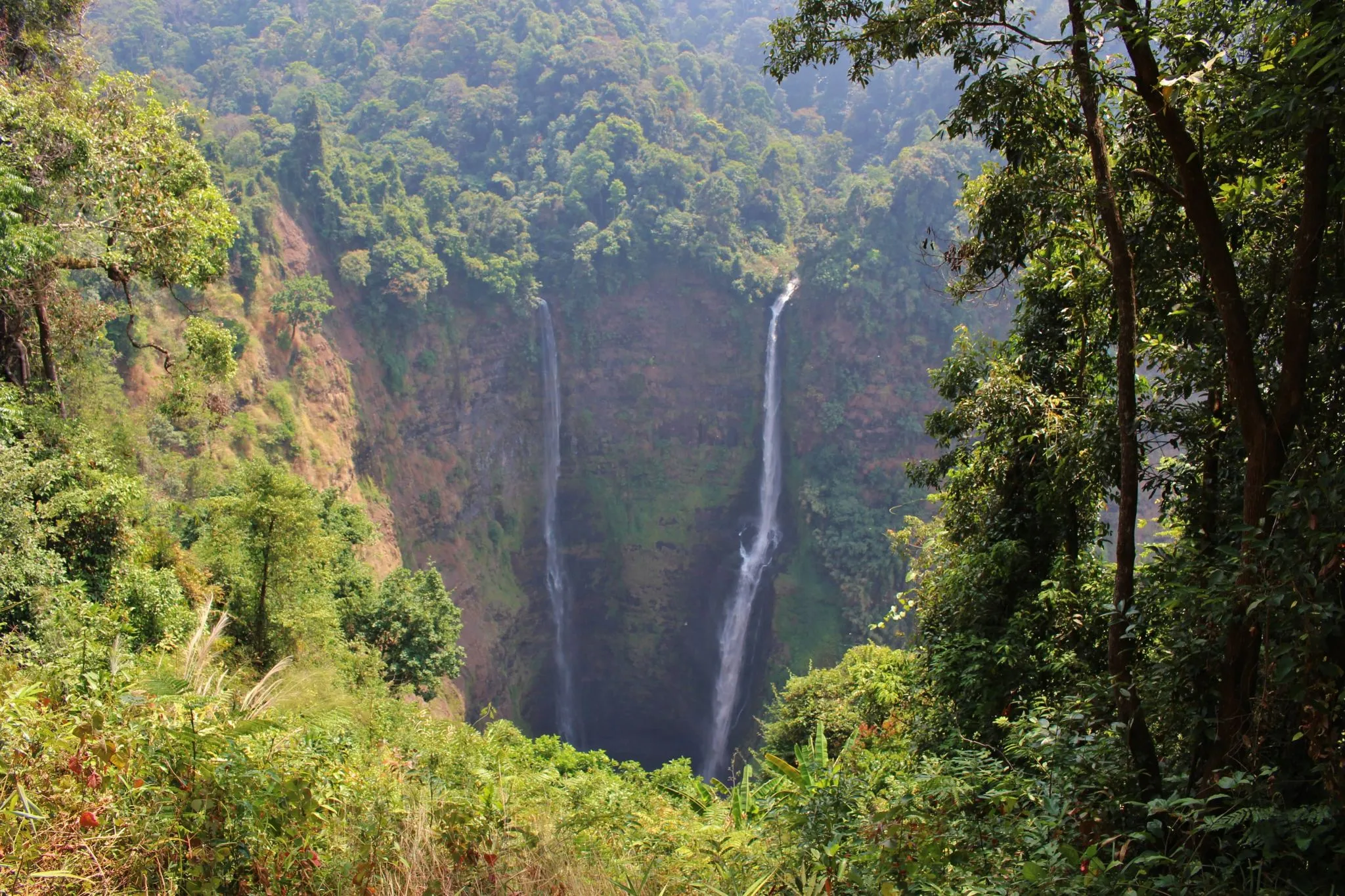 Cascade jumelle de Tad Fane, Plateau des Bolavens, Laos